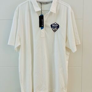 Travis Mathew White Polo Shirt Classic Design
